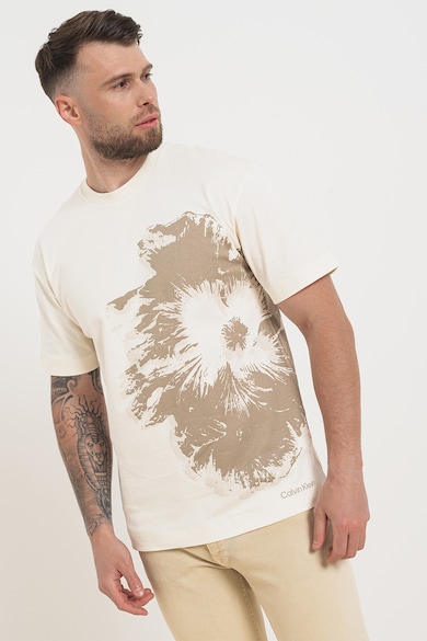 CALVIN KLEIN Тениска от органичен памук с фигурален принт Мъже