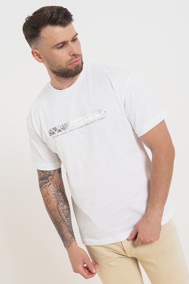 CALVIN KLEIN Тениска от органичен памук с лого Мъже
