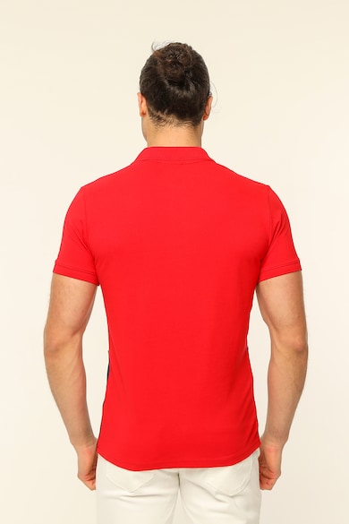 Red, White and Blue Памучна тениска Jamie с яка Мъже