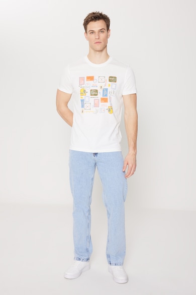 AC&Co Памучна тениска с фигурален принт Мъже