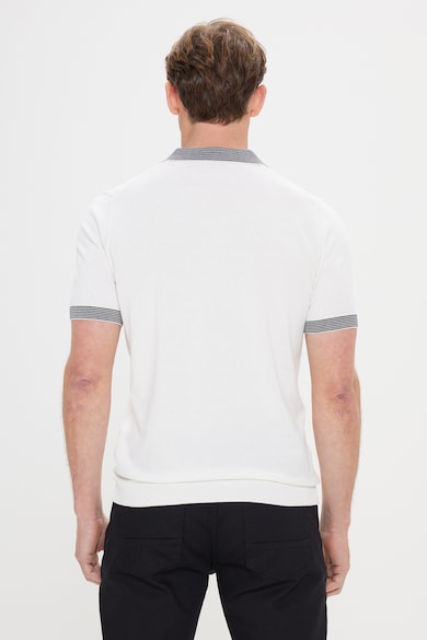 AC&Co Galléros póló kontrasztos csíkokkal férfi