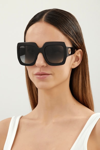 Gucci Уголемени слънчеви очила Butterfly Жени