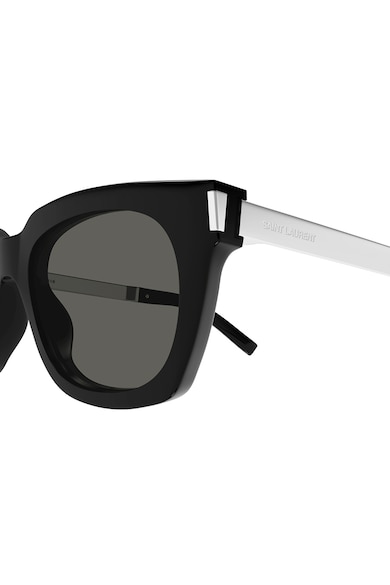 Saint Laurent Ochelari de soare unisex cu brate contrastante Barbati