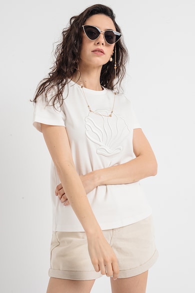 Vero Moda Kerek nyakú texturált póló női