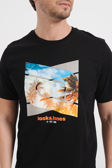 Jack & Jones Памучна тениска с лого и принт Мъже