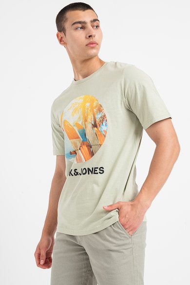Jack & Jones Тениска Navin с лого и шарка Мъже