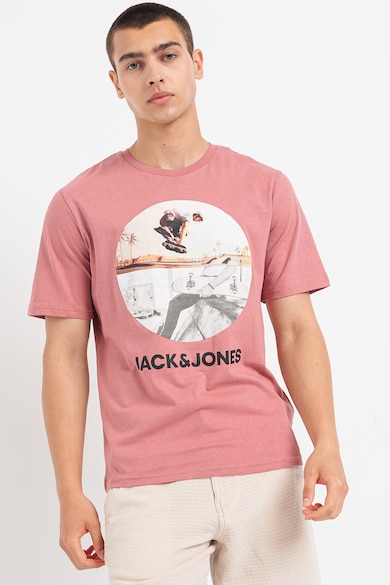 Jack & Jones Тениска Navin с лого и шарка Мъже