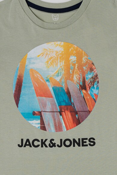 Jack & Jones Tricou cu decolteu la baza gatului si imprimeu Navin Baieti