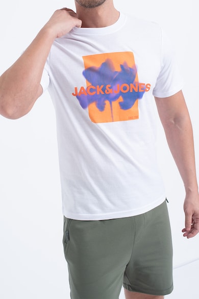 Jack & Jones Kerek nyakú pamutpóló logóval férfi
