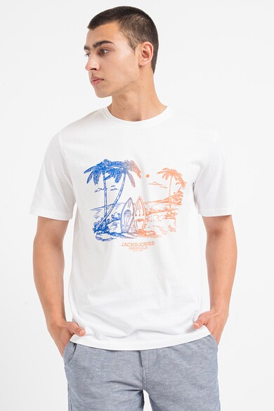 Jack & Jones Памучна тениска Aruba с принт Мъже