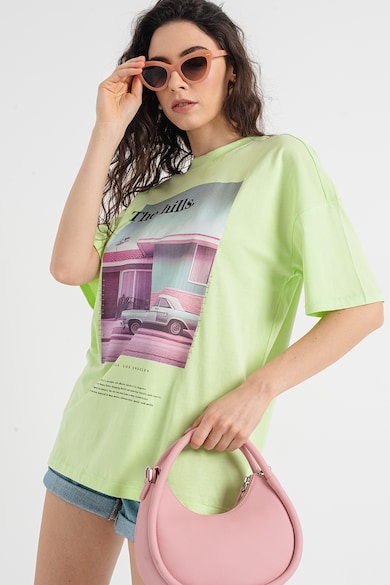 Only Тениска от органичен памук с фигурален принт Жени