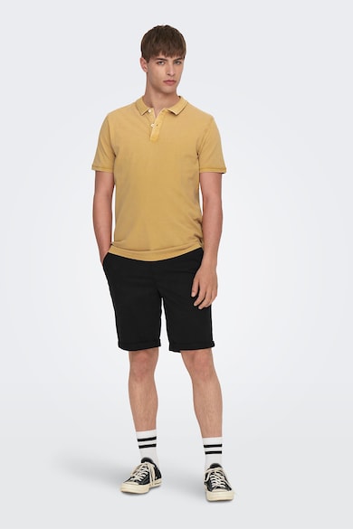 Only & Sons Tricou polo slim fit din material pique Travis Barbati