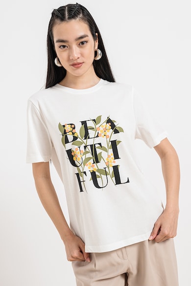 Vila Bil mintás organikuspamut póló női