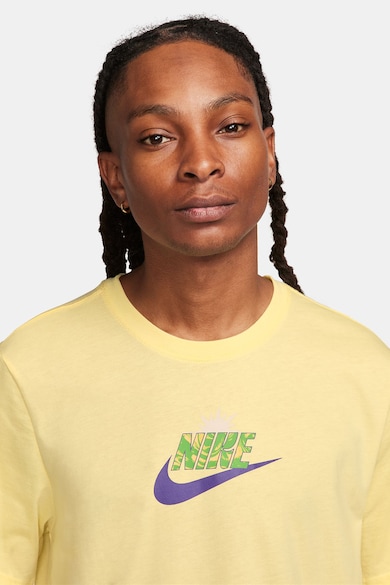 Nike Tricou cu decolteu la baza gatului si imprimeu logo Barbati