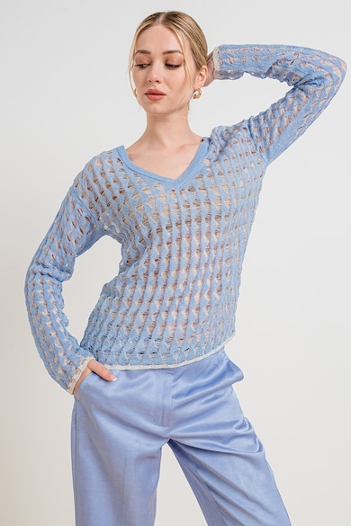 Stefanel Laza fazonú perforált pulóver női