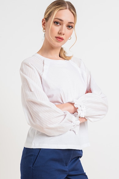 Stefanel Памучна блуза с ръкави реглан Жени