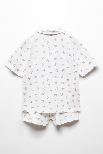 Mango Trópusi mintás pizsama hajtókás gallérral Fiú