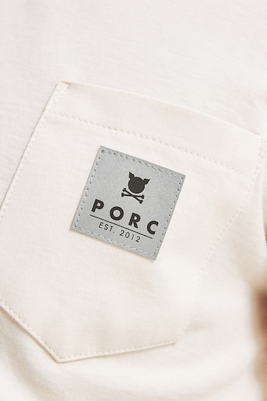 PORC Uniszex póló fényvisszaverő logós foltrátéttel női