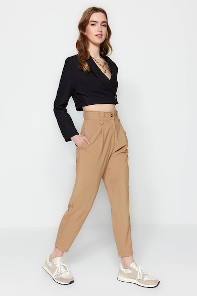 Trendyol Панталон с висока талия и джобове Жени