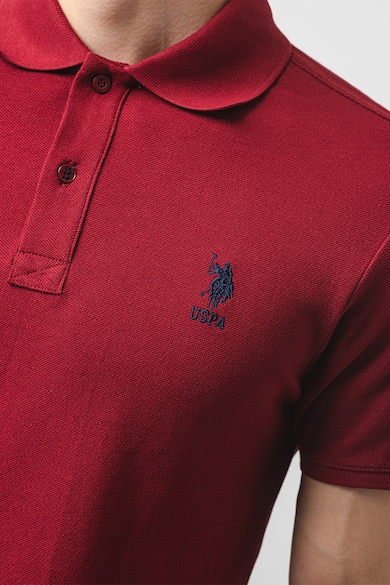 U.S. Polo Assn. U.S. Polo Assn, Памучна тениска по тялото с яка Мъже