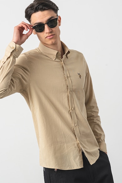 U.S. Polo Assn. U.S. Polo Assn, Памучна риза с яка с копчета Мъже