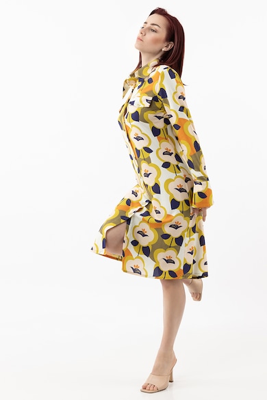 SILVY ROWSON Флорална памучна рокля тип риза Жени