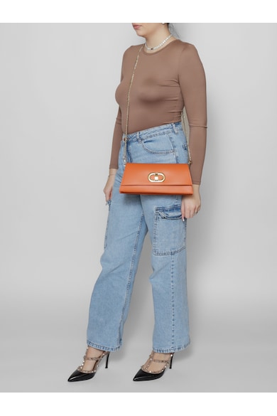 Roberta Rossi Кожена чанта с отделяща се презрамка с верижка Жени
