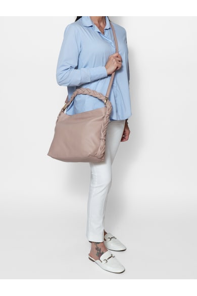 Gave Lux Кожена чанта със сплетена дръжка Жени