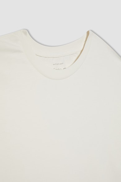 DeFacto Памучна тениска с овално деколте Жени