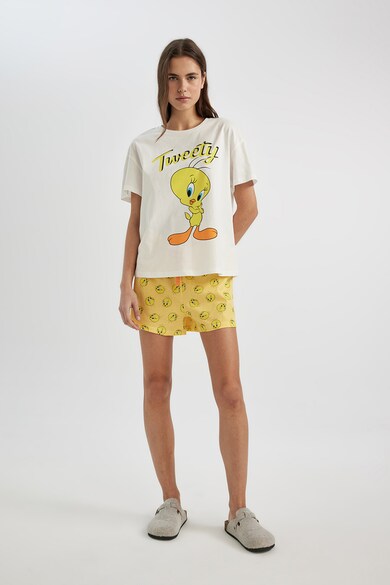 DeFacto Памучна пижама с анимационна шарка Жени