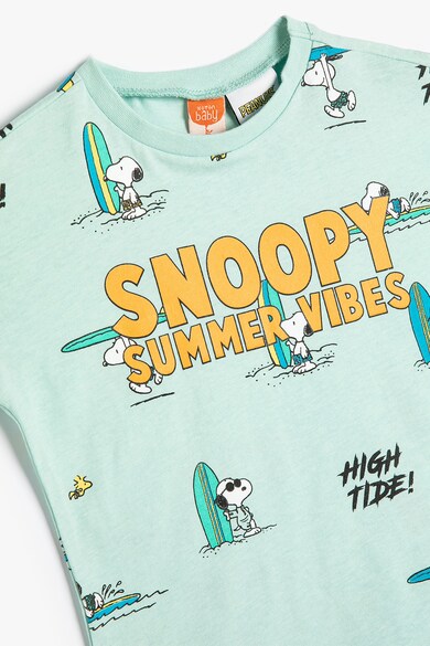 KOTON Памучна тениска с шарка на Snoopy Момчета