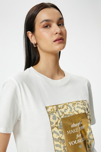 KOTON Tricou de bumbac cu imprimeu grafic Femei