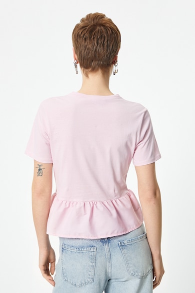 KOTON Къса тениска с пеплум дизайн Жени