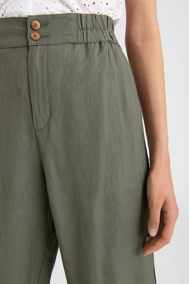 GreenPoint Панталон с лен и висока талия Жени