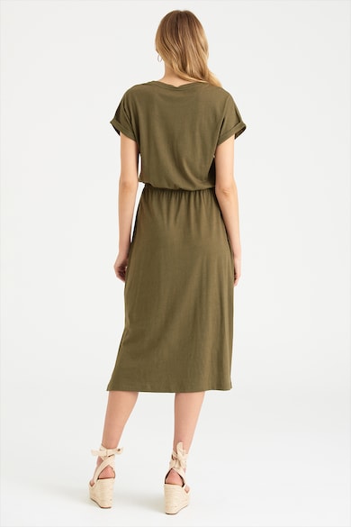 GreenPoint Разкроена рокля с модал и цепка встрани Жени