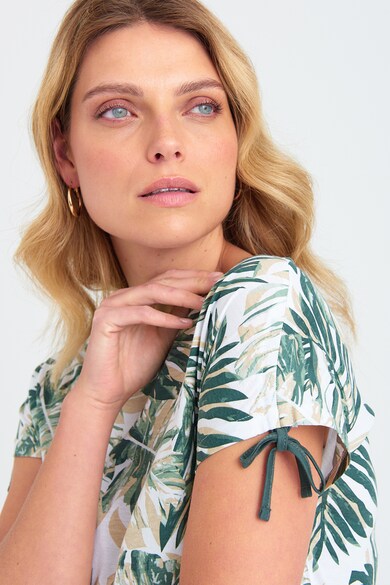 GreenPoint Блуза от модал и памук с къси ръкави Жени