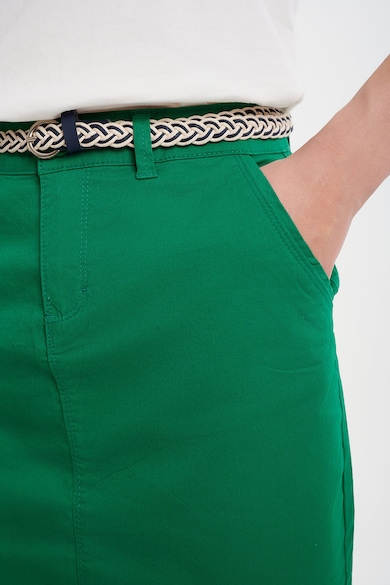 GreenPoint Къса памучна пола с колан Жени