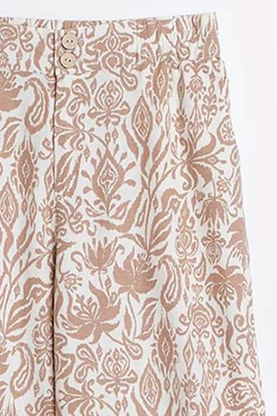 GreenPoint Lentartalmú mintás bő szárú nadrág női