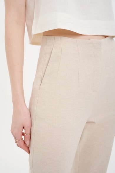 GreenPoint Панталон с лен и скосени джобове Жени