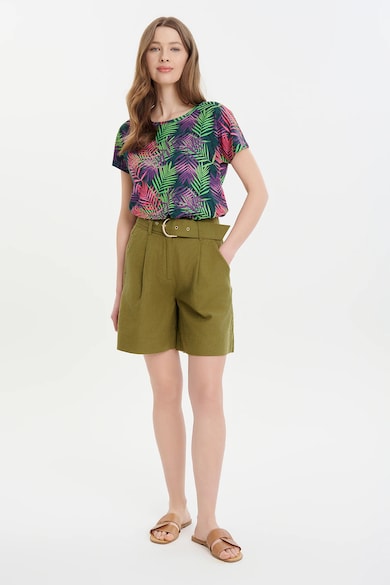 GreenPoint Bluza cu model si detaliu innodat Femei
