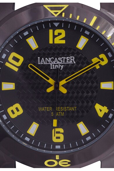 Lancaster Ceas negru cu galben Timeleader Barbati