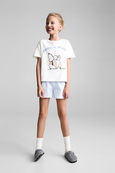 Mango Sunday Snoopy mintás rövid pizsama Lány