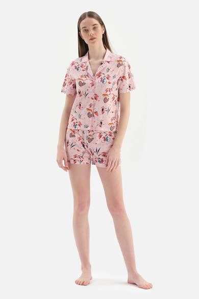 DAGI Pijama cu pantaloni scurti si imprimeu grafic Femei