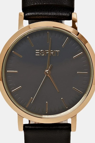 Esprit Часовник с кожена каишка и лого на циферблата Жени