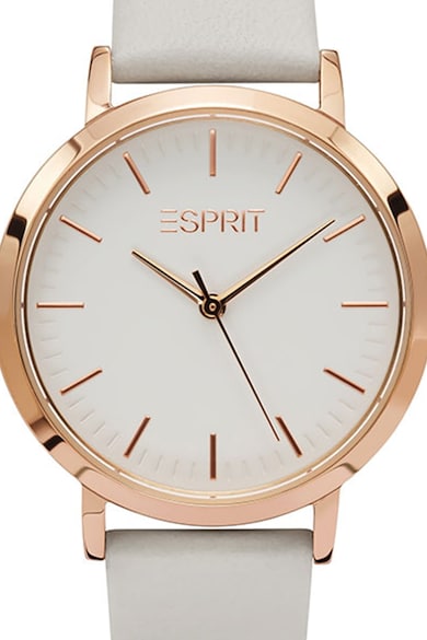 Esprit Часовник с кожена каишка и кварц Жени