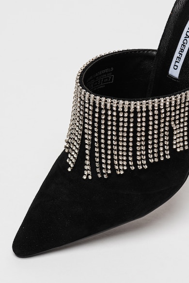 Karl Lagerfeld Debut II nyersbőr papucs kristályokkal díszítve női