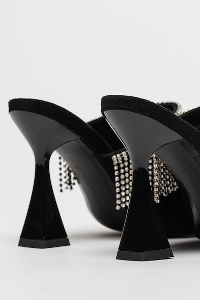 Karl Lagerfeld Debut II nyersbőr papucs kristályokkal díszítve női