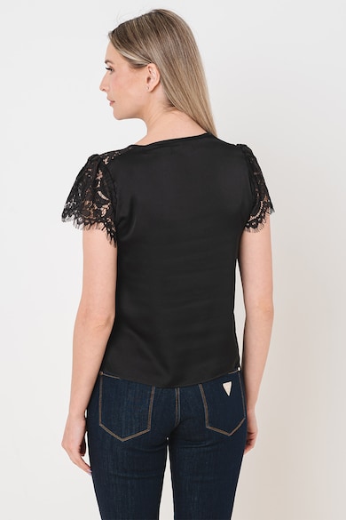 GUESS Bluza de satin cu maneci de dantela Femei