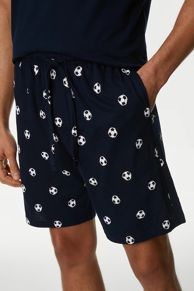 Marks & Spencer Памучна пижама на футболна шарка Мъже