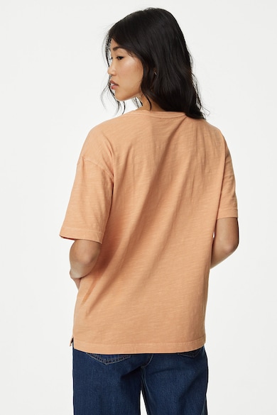 Marks & Spencer Памучна тениска с овално деколте Жени